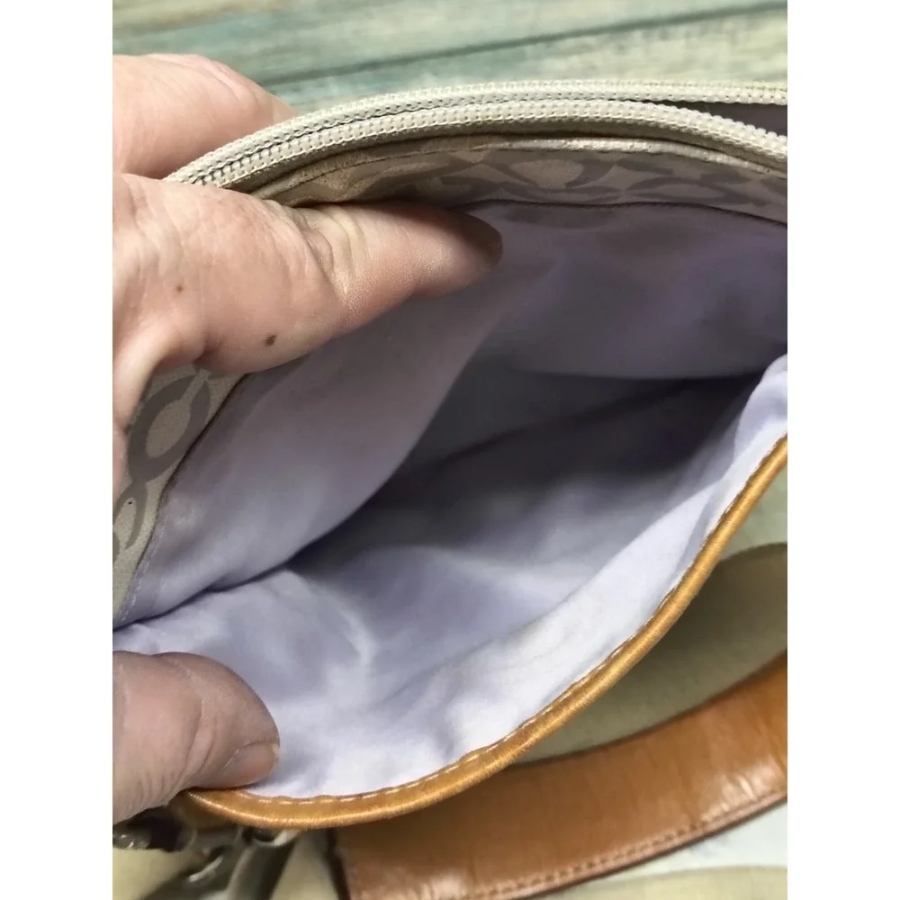 w/COA COACH #42420 Swingpack Signature Coated Canvas - Some‎ Peeling